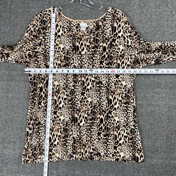 Chicos Top Womens XL/3 Office Work Capsule Everyday Minimal Basic Stretch Comfy - Picture 6 of 11